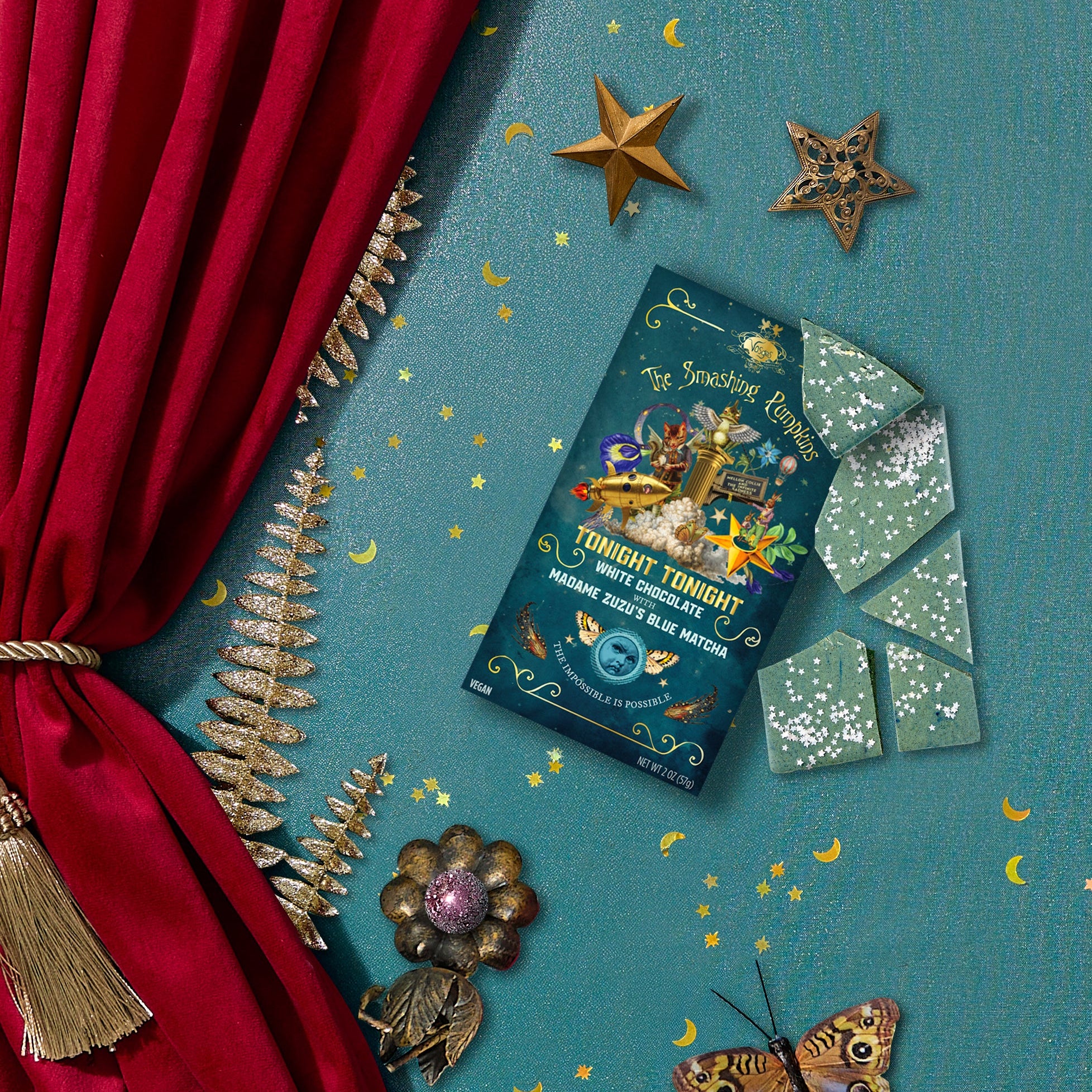 Smashing Pumpkins x Vosges Tonight, Tonight Matcha White Chocolate Bar